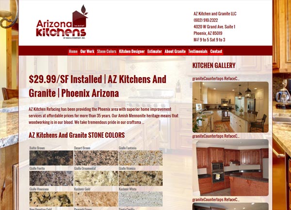 Granite Countertop Website Design