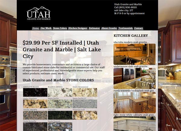 Granite Countertop Website Design
