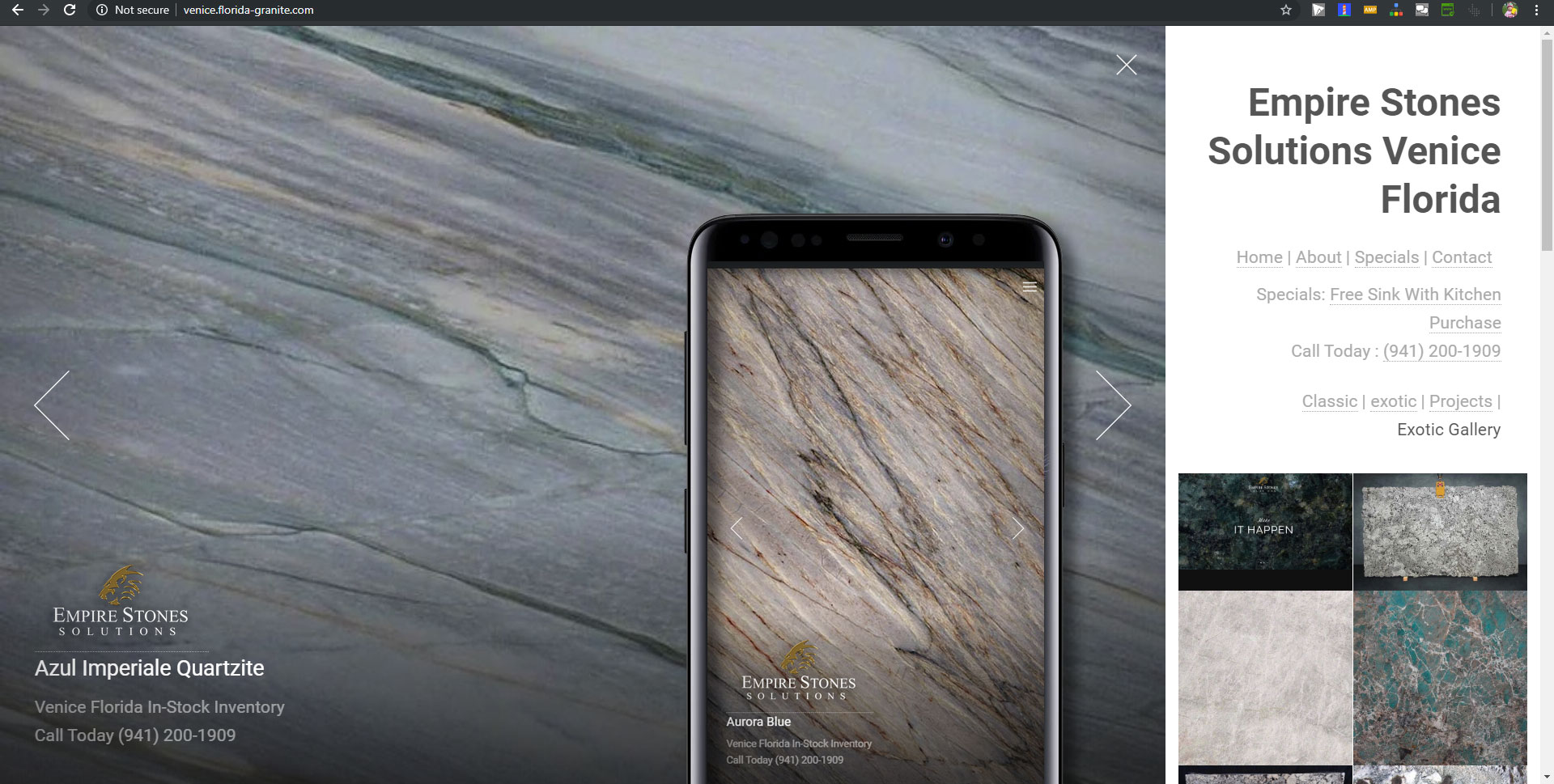 new granite countertops Website design